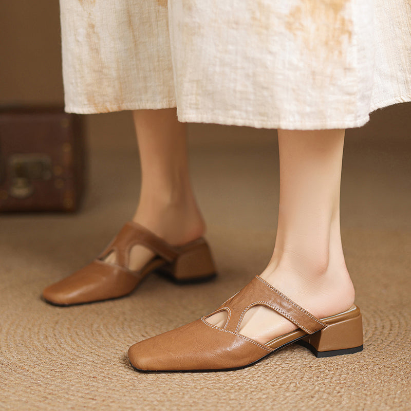 Zelda - Genuine Leather Mules