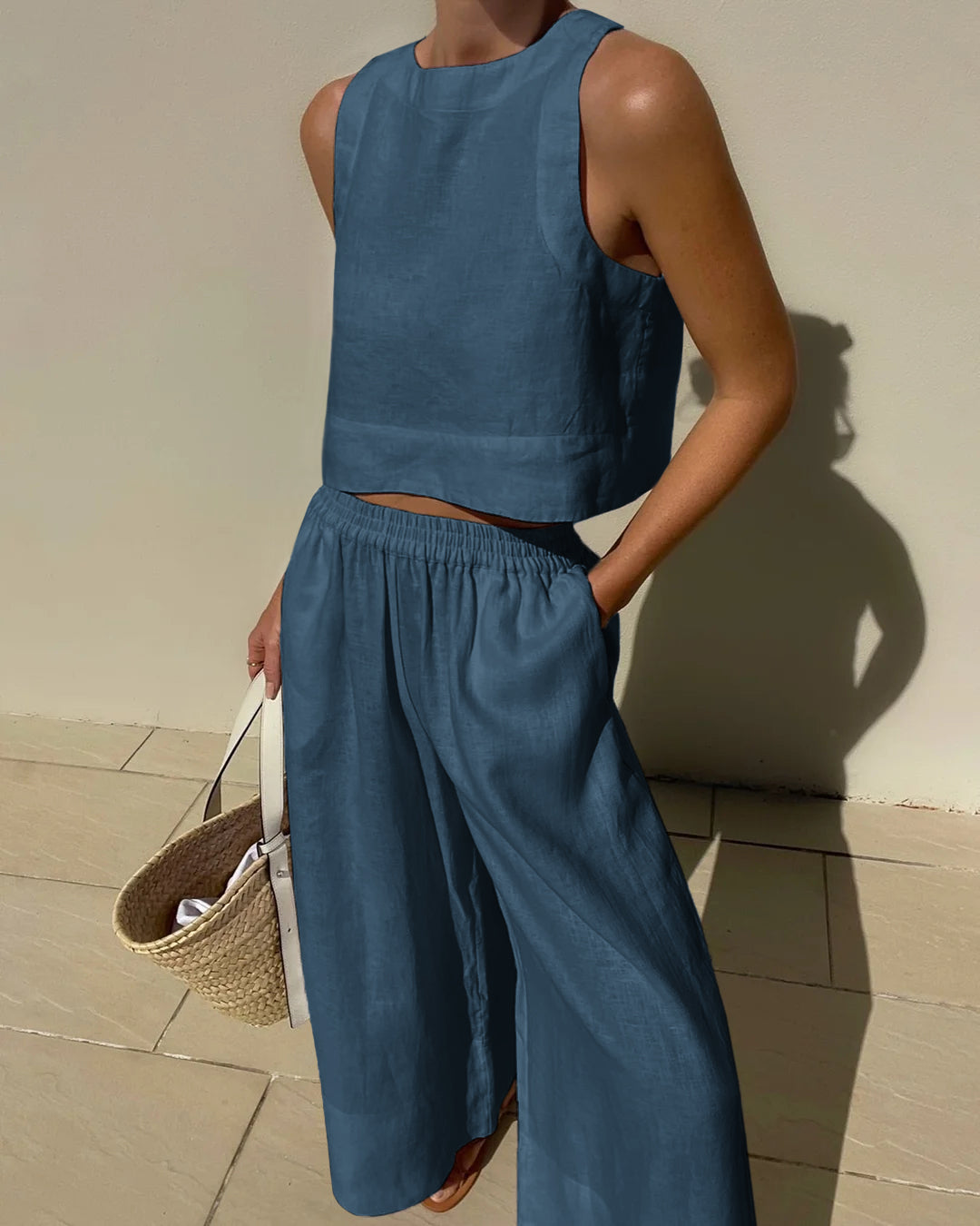 Artemis – Lightweight Summer Set with Flowing Pants and Structured Top