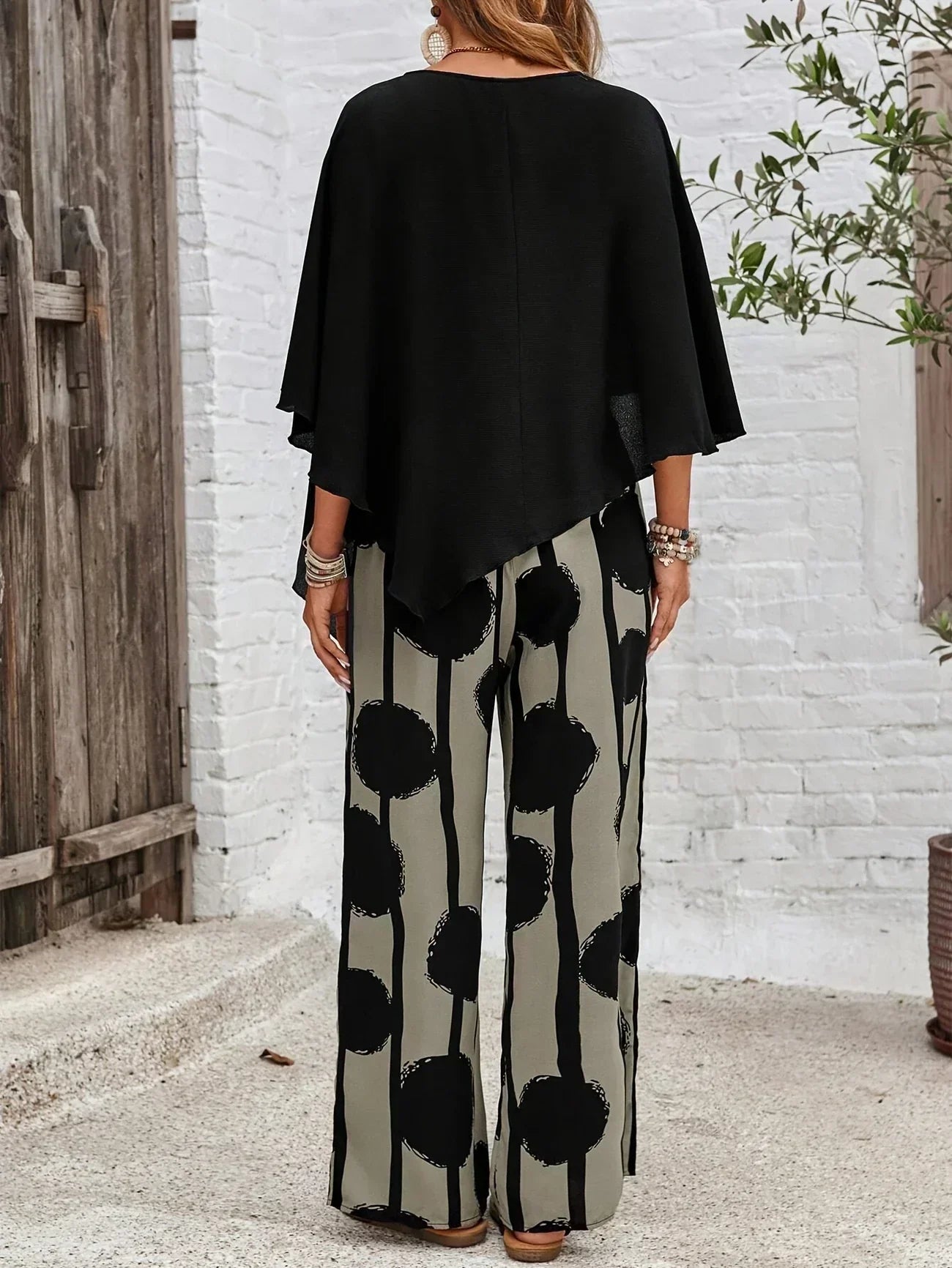 Demi - Comfortable Elastic Waist Two-Piece Set