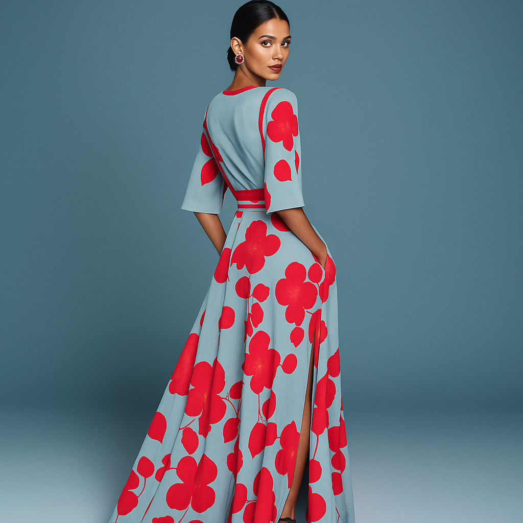 Rose - Elegant Viscose Dress