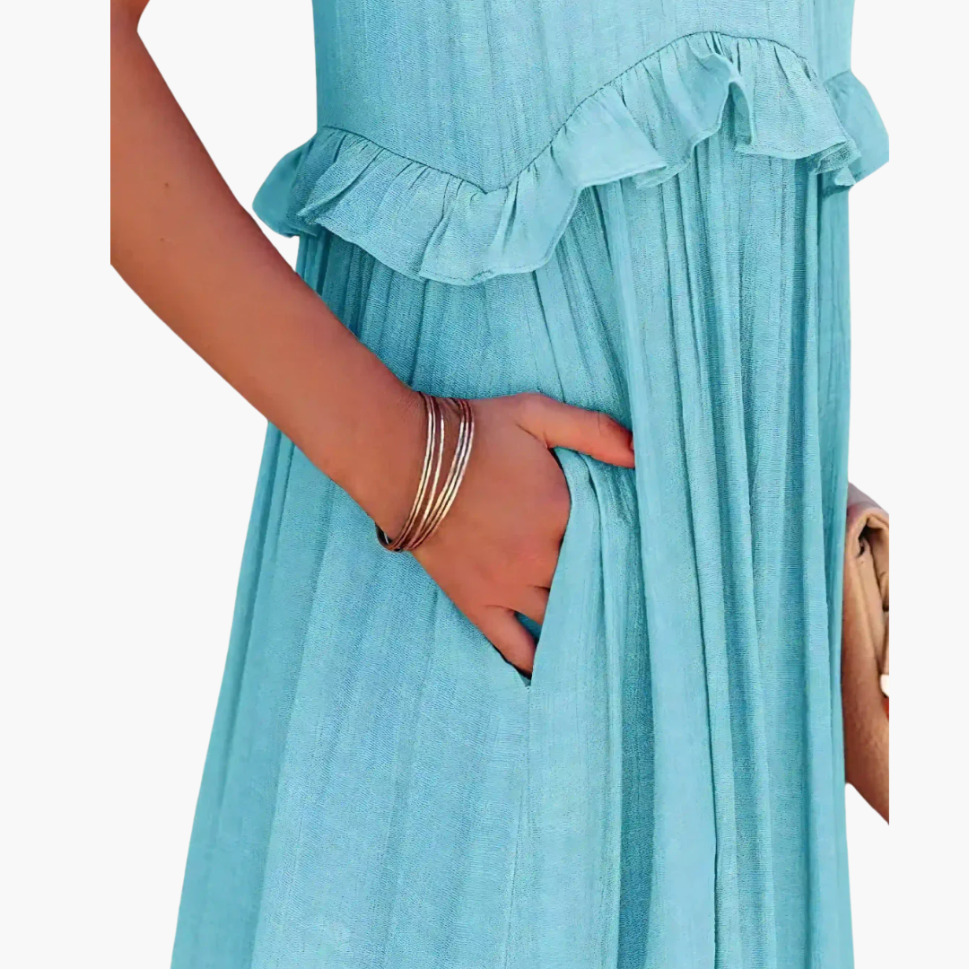 Joanna | Ruffle Breeze Maxi Dress