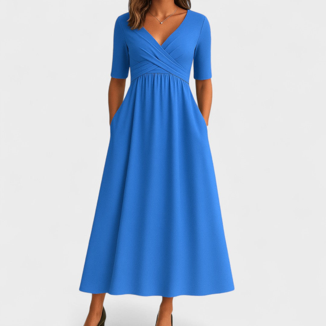 Joanne – Elegant Midi Dress with Flattering Fit