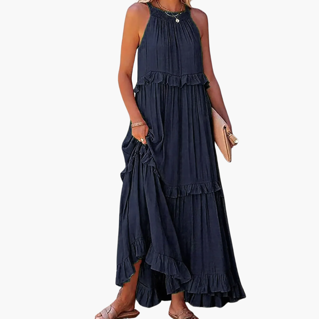 Joanna | Ruffle Breeze Maxi Dress