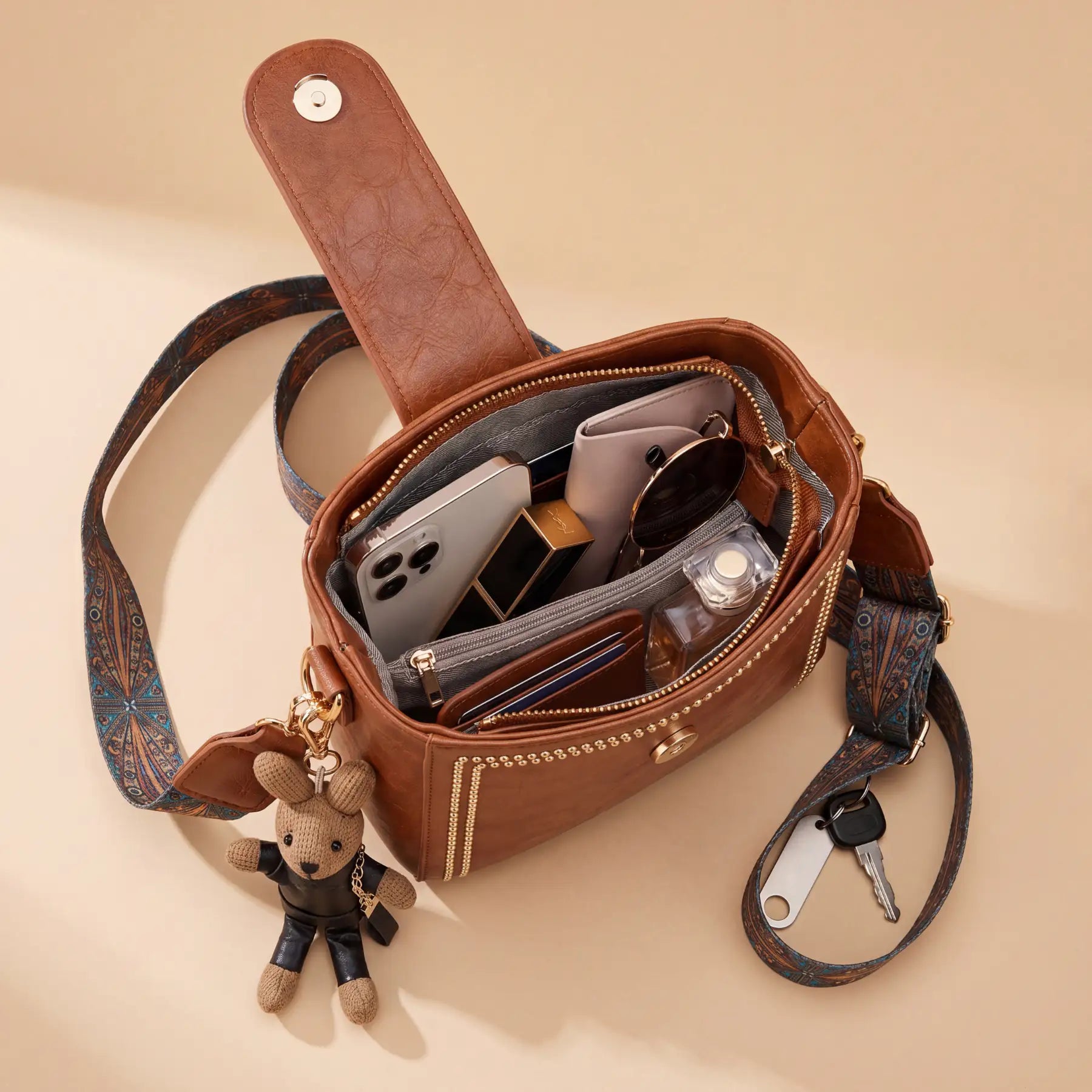 Lovely - Satchel Bag and Teddy Charm