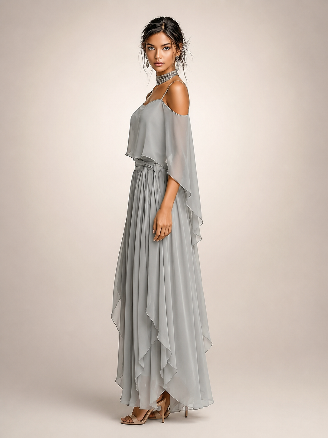 Hermina - Elegant Chiffon Pants Set