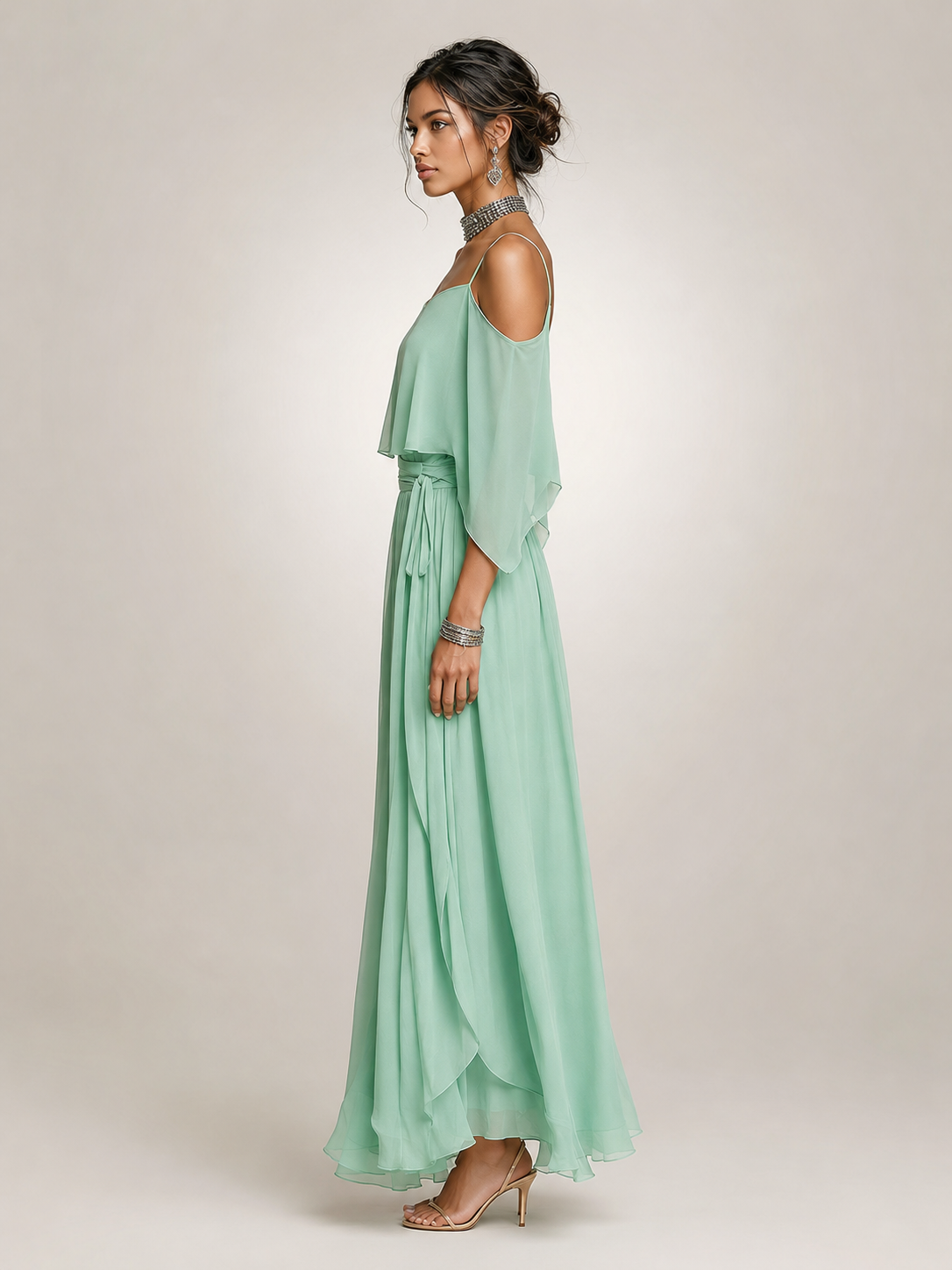 Hermina - Elegant Chiffon Pants Set