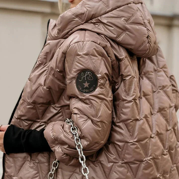 Carolina – Quilted Puffer Jacket with Oversized Collar