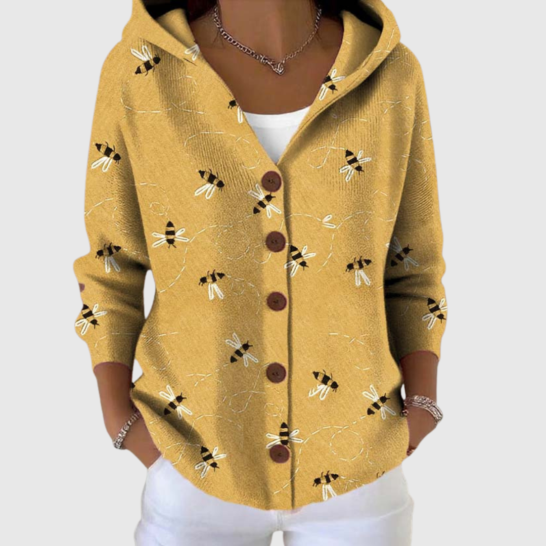 Leah – Knitted Hooded Jacket