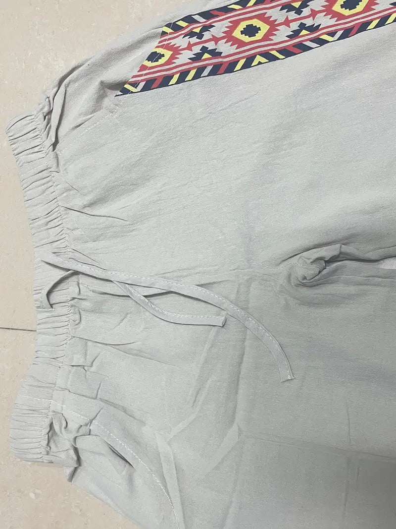 Patrick – Relaxed Ethnic Pants with Geometric Details