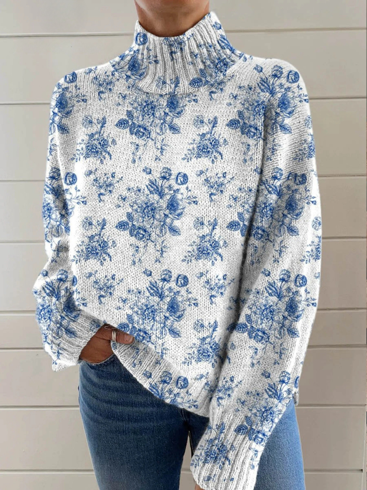 Kylie - Blossom Turtleneck Sweater