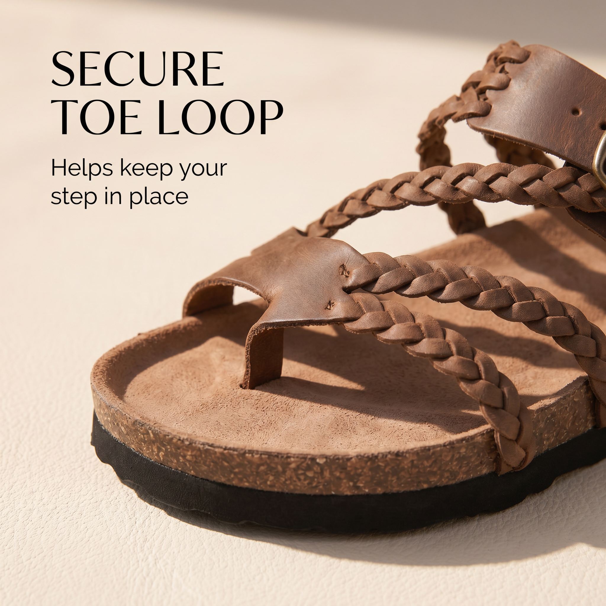 Jocelyn - Braided Cork Sandals