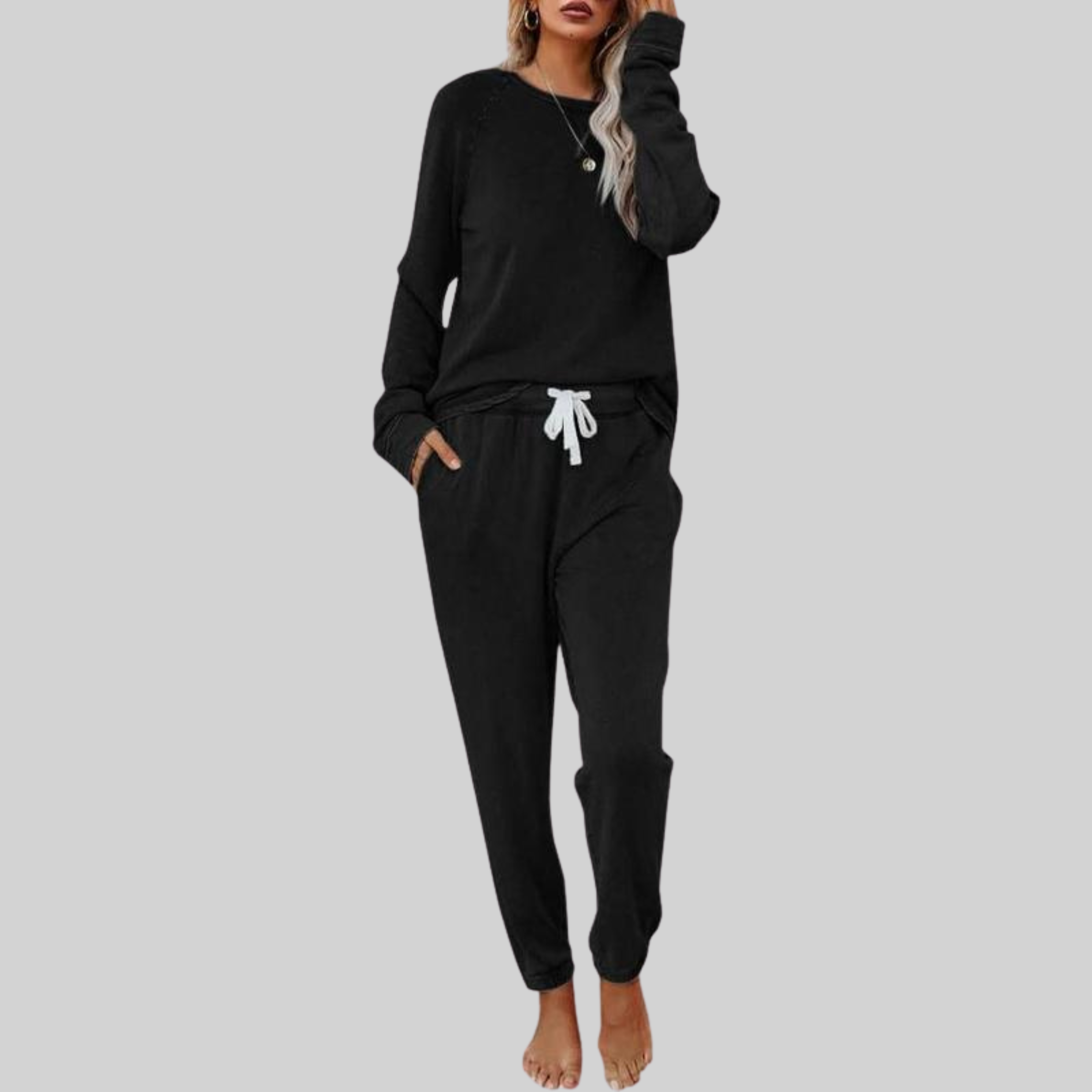 Jackie – Casual Long Sleeve and Sweatpants Set