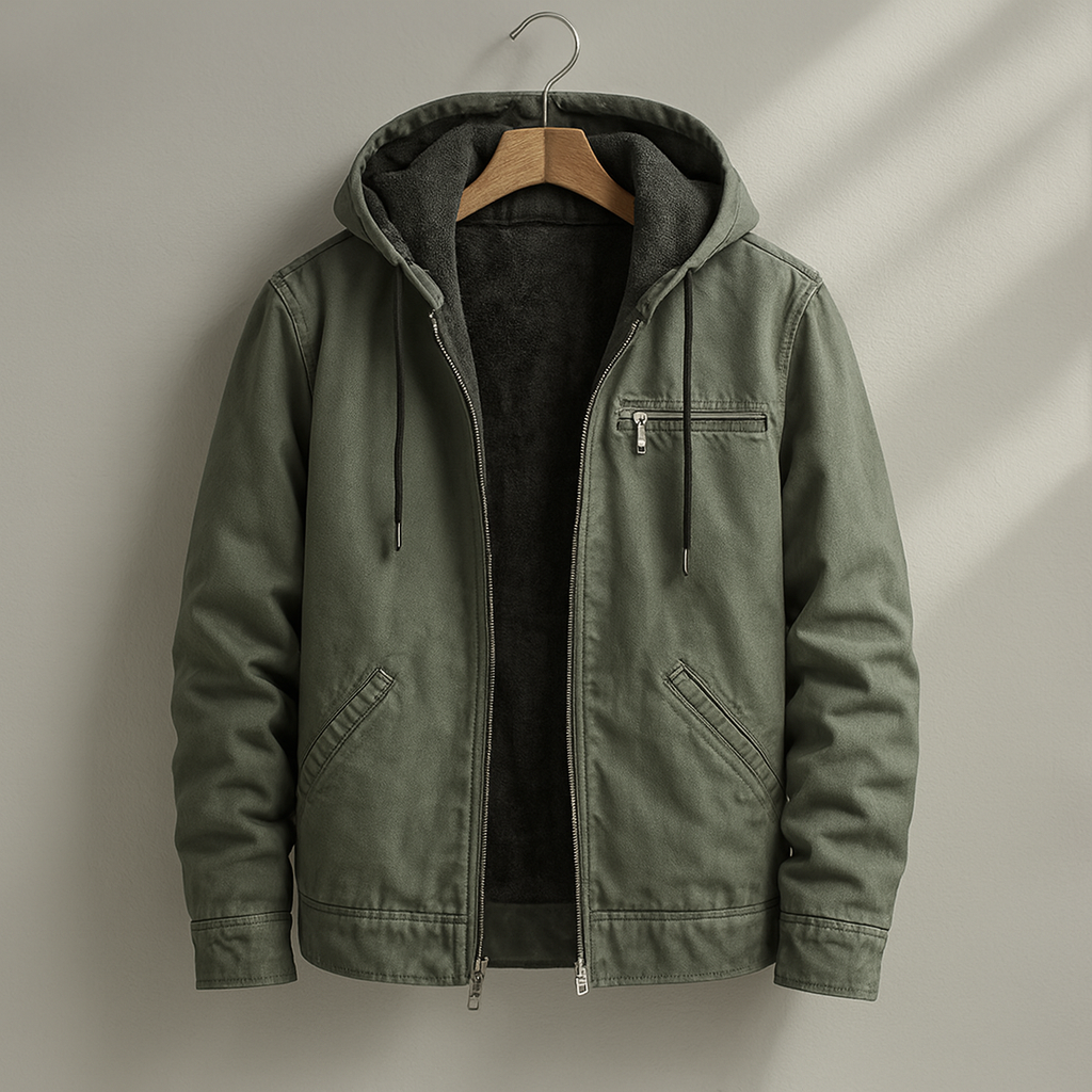 Alexx – Sherpa Lined Canvas Jacket