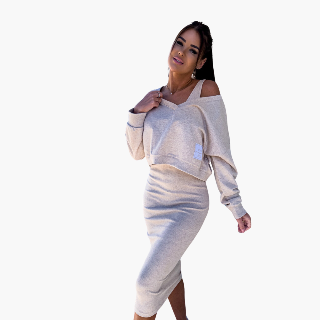 Eliza | Casual Lounge Sweatshirt & Dress Set