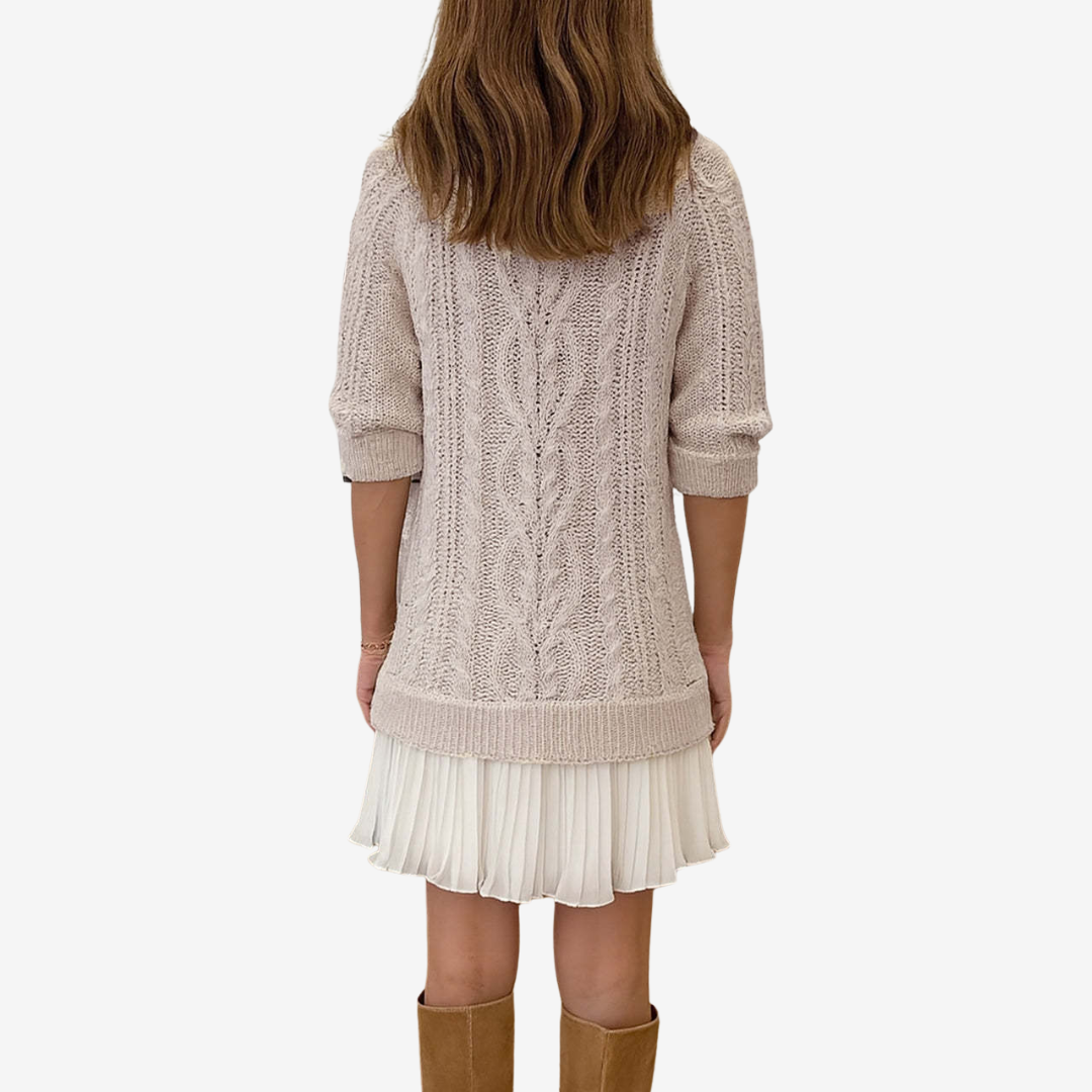 Gizelle - Cozy Knit Sweater Dress