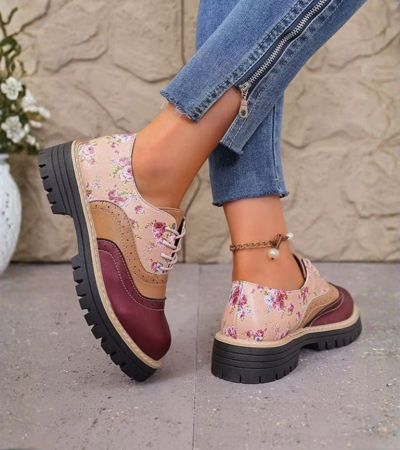 Juniper – Floral Orthopedic Oxford Shoes