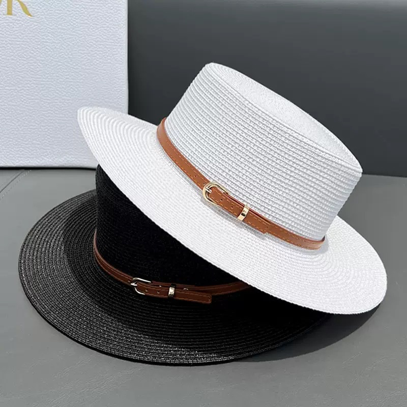 Audrey - Straw Wide Brim Top Hat