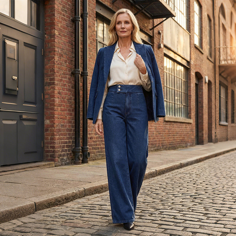 Aria - High-Waist Wide Leg Jeans