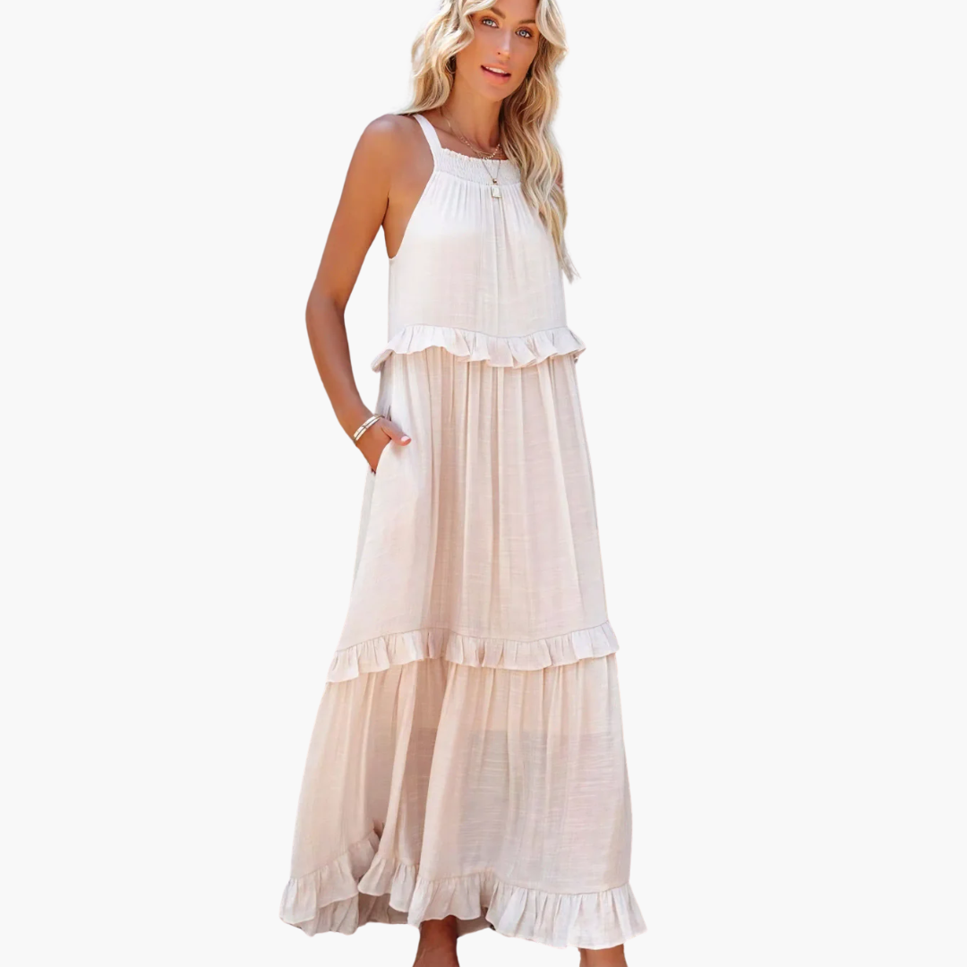 Joanna | Ruffle Breeze Maxi Dress