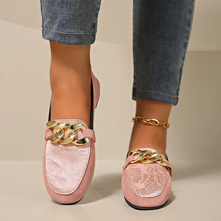 Dahlia – Elegant Loafers with Chain Detail