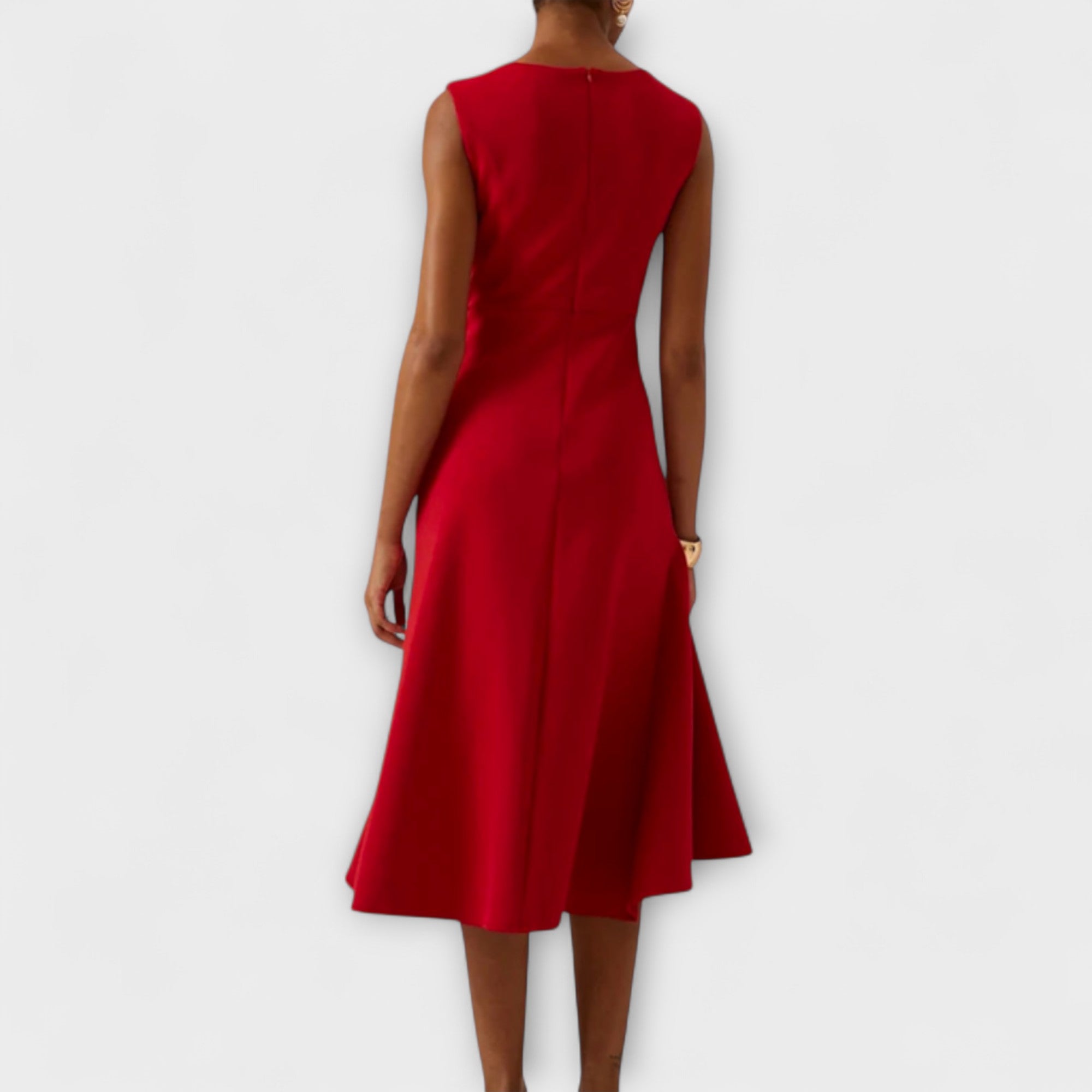 Maris – Draped Asymmetric Midi Dress