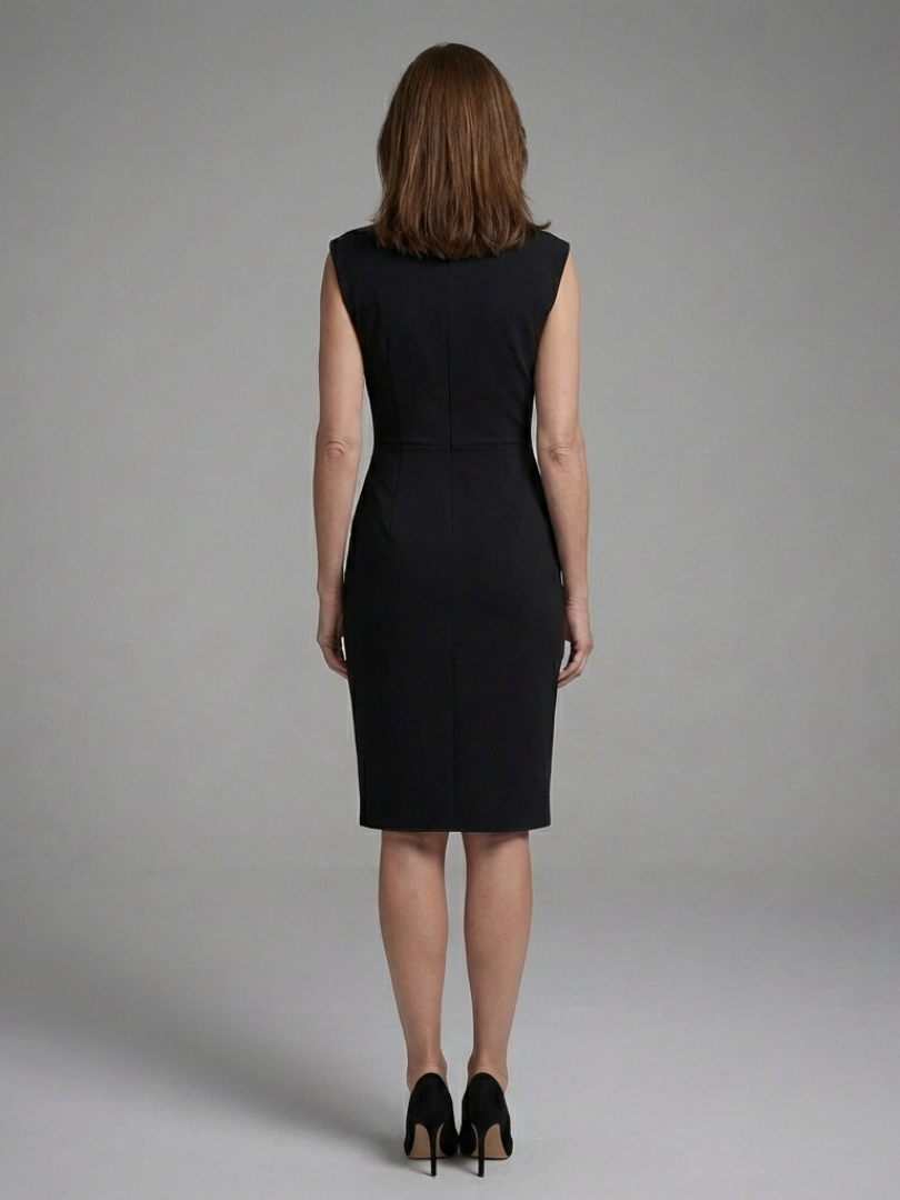 Aria - Sleeveless Midi Dress With Keyhole Detail