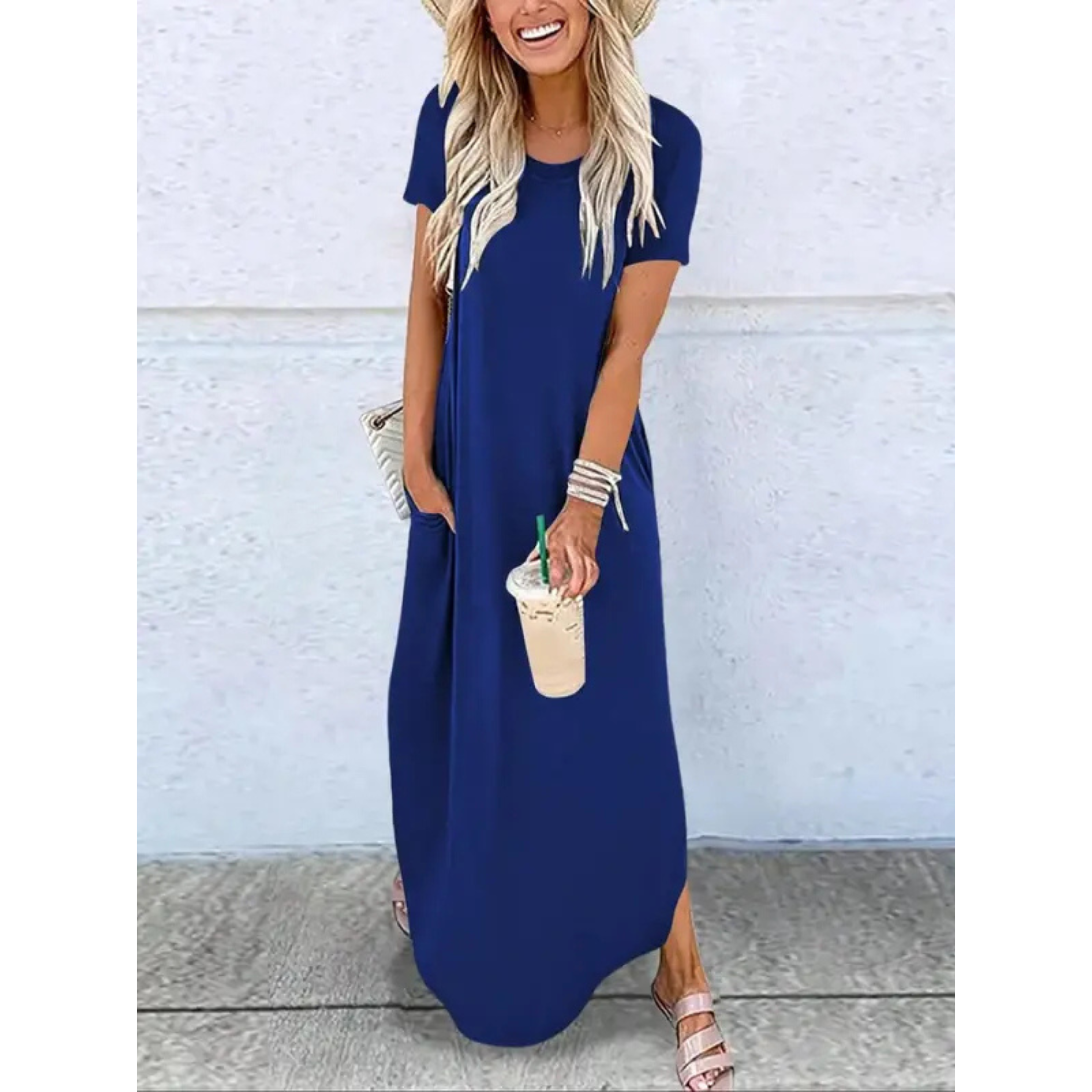 Caylee - Casual Summer Round Neck Maxi Dress