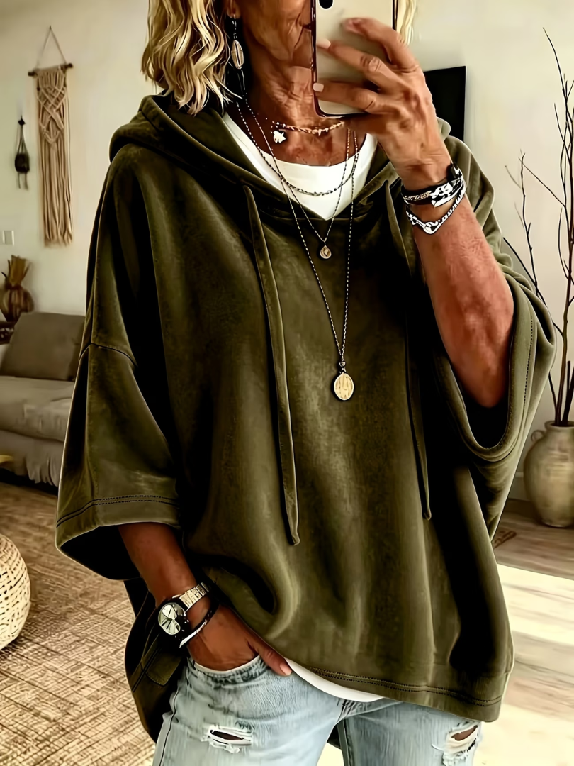 Giania - Velvet Oversized Summer Hoodie