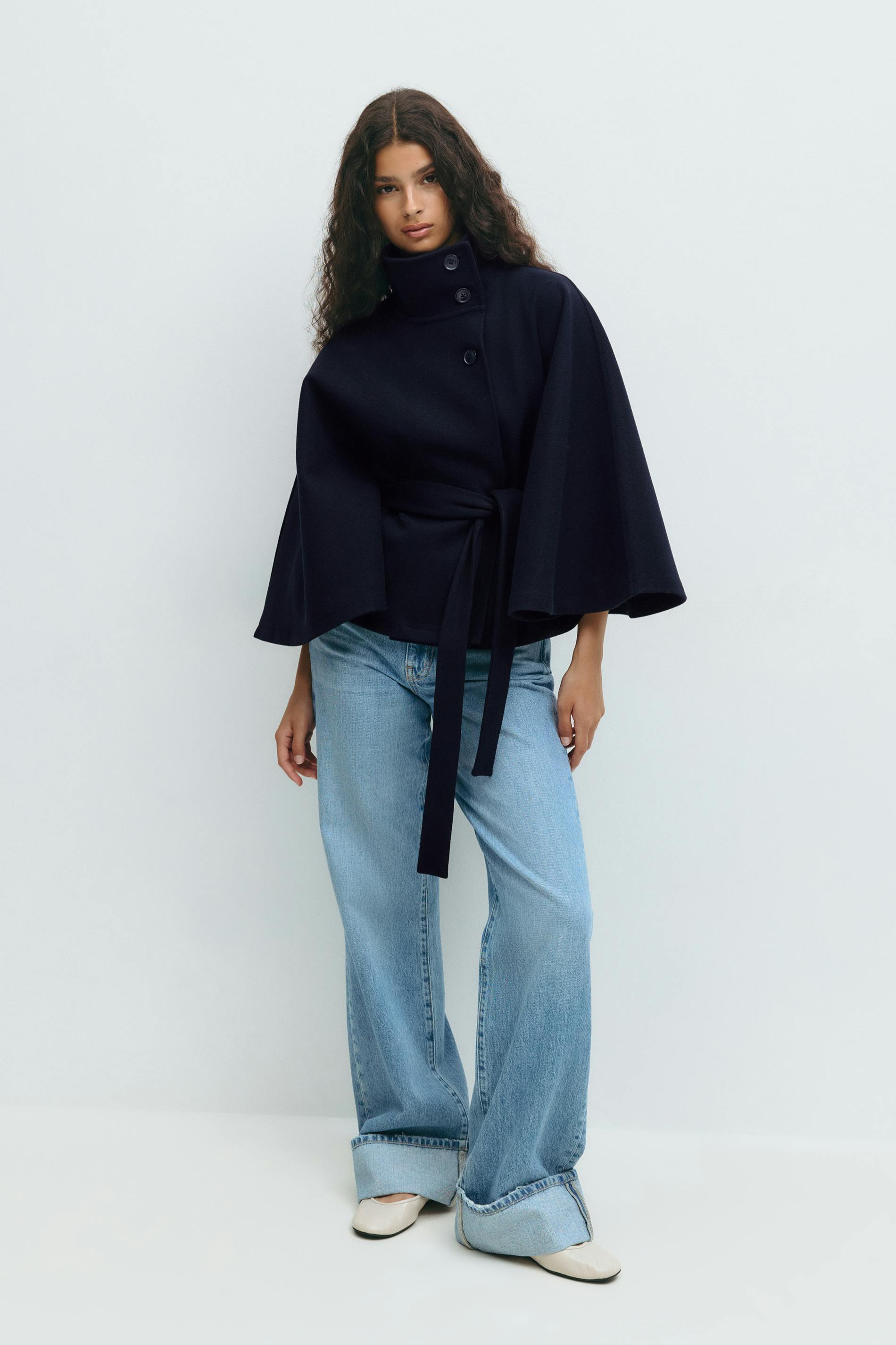 Alexandria - Belted Cape Jacket