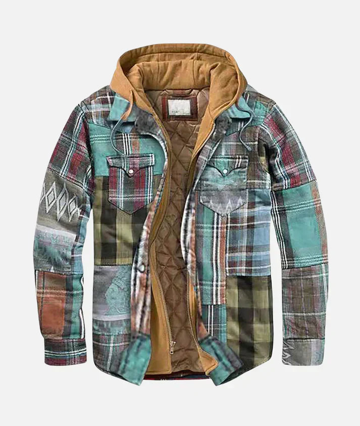 Rico – Patchwork Plaid Jacket for Men