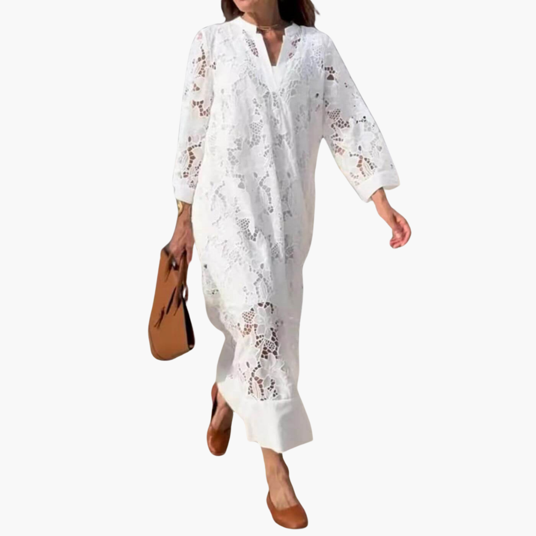 Camila | Lace-Trimmed Summer Dress