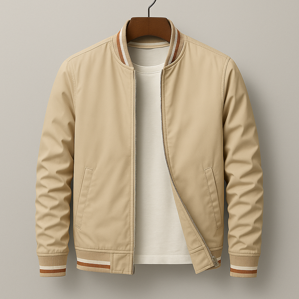 Elliot – Striped Bomber Jacket for Effortless Everyday Style
