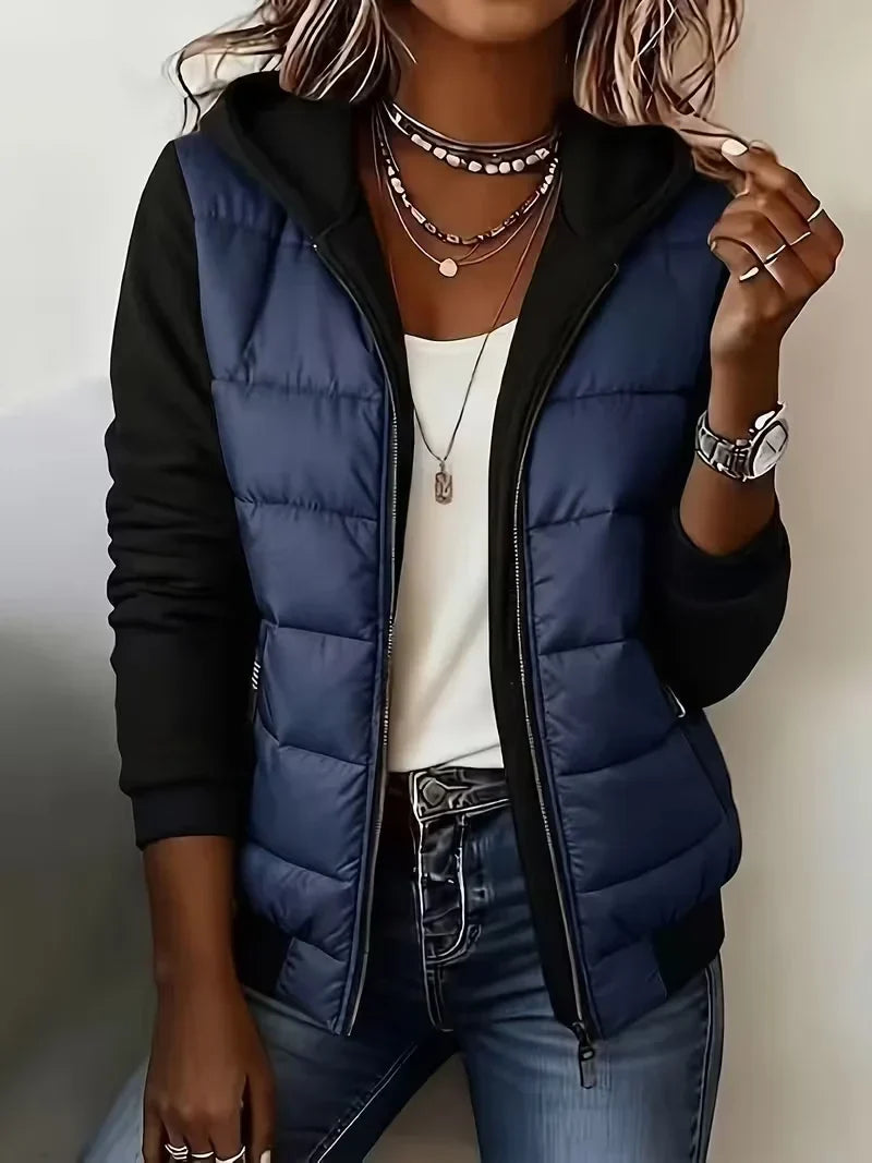 Parker – Padded Color-Block Jacket with Hood