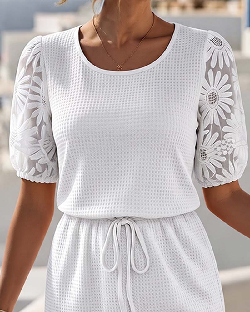 Deena - Waffle Knit Casual Dress