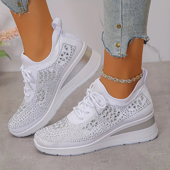 Yara – Lightweight Orthopedic Sneakers with Sparkle Accents