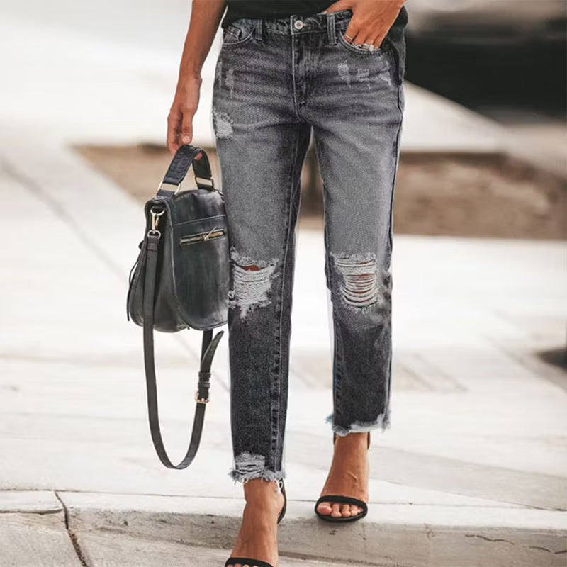 Madison - Distressed Vintage Denim Jeans