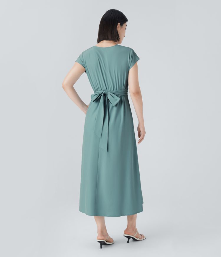 Elaine – Wrap Dress with Flowing Skirt