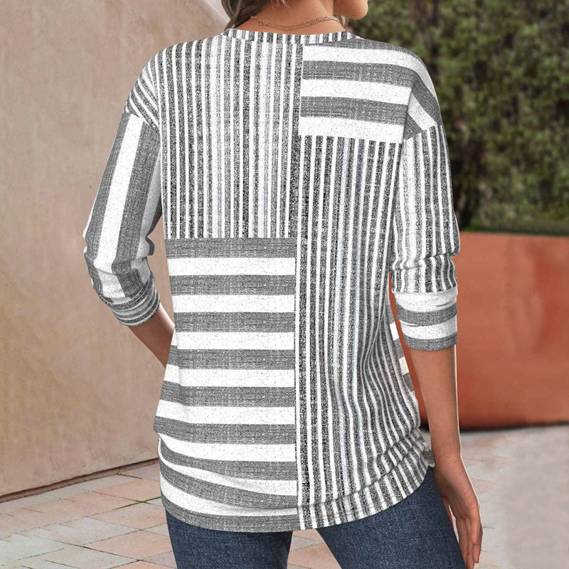 Jennie – Striped Blouse in Breathable Fabric