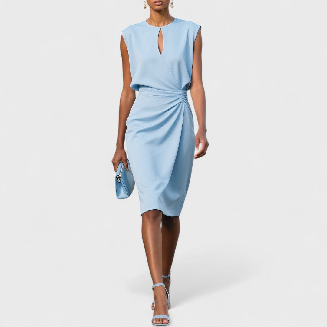 Zalie – Elegant Midi Dress with Refined Details