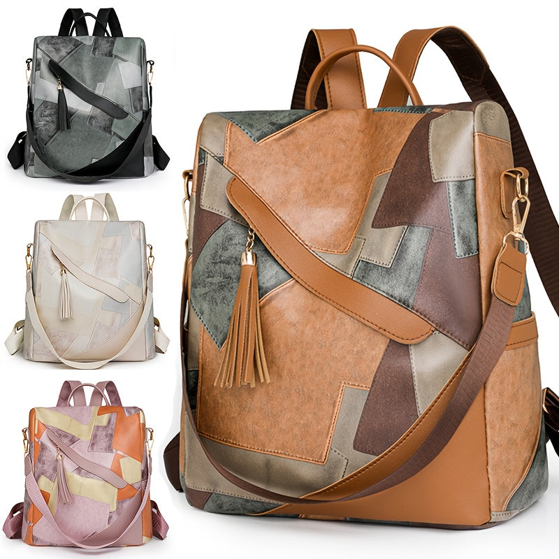Reagan - Anti-Theft Plaid Backpack
