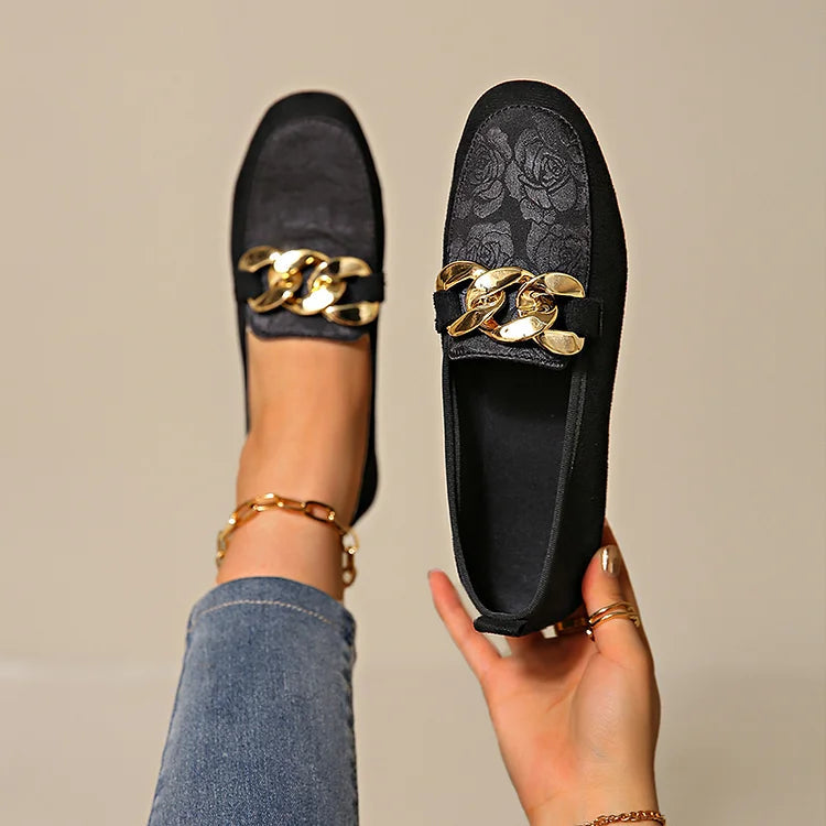 Dahlia – Elegant Loafers with Chain Detail