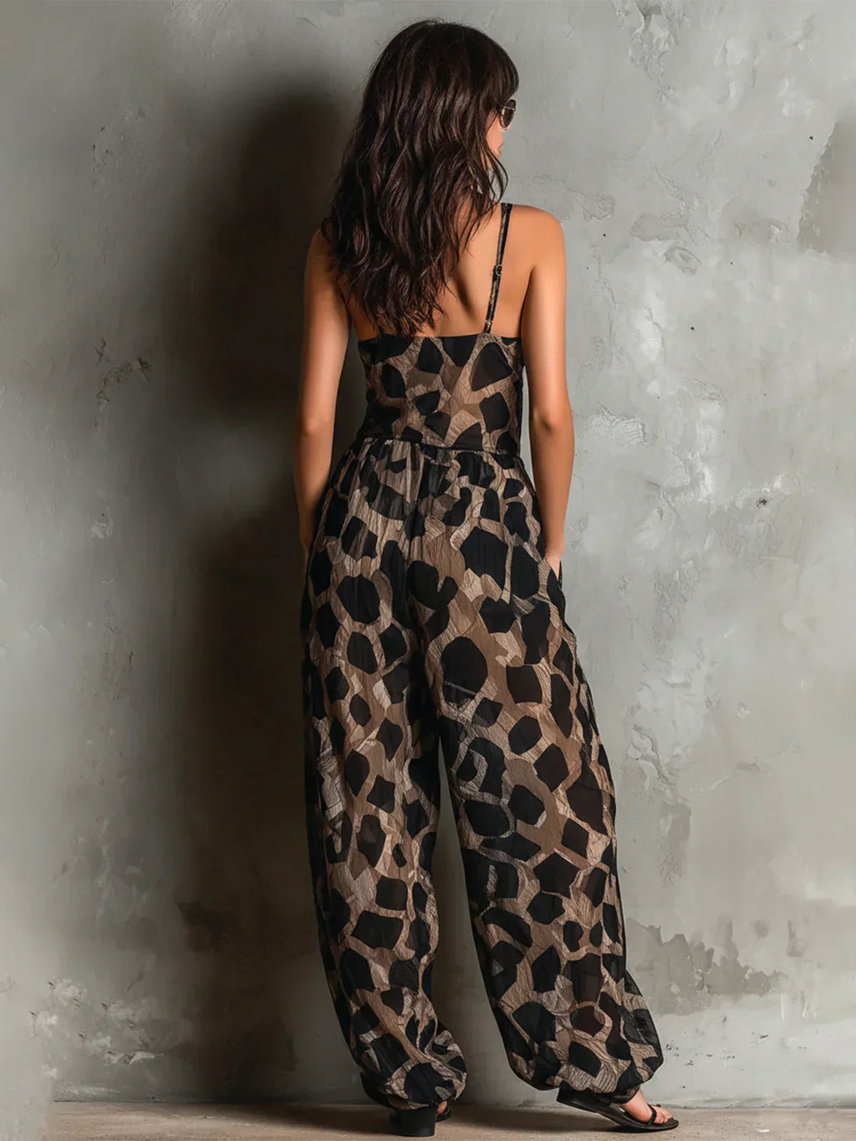 Steph - Animal Print Wide Leg Jumpsuit