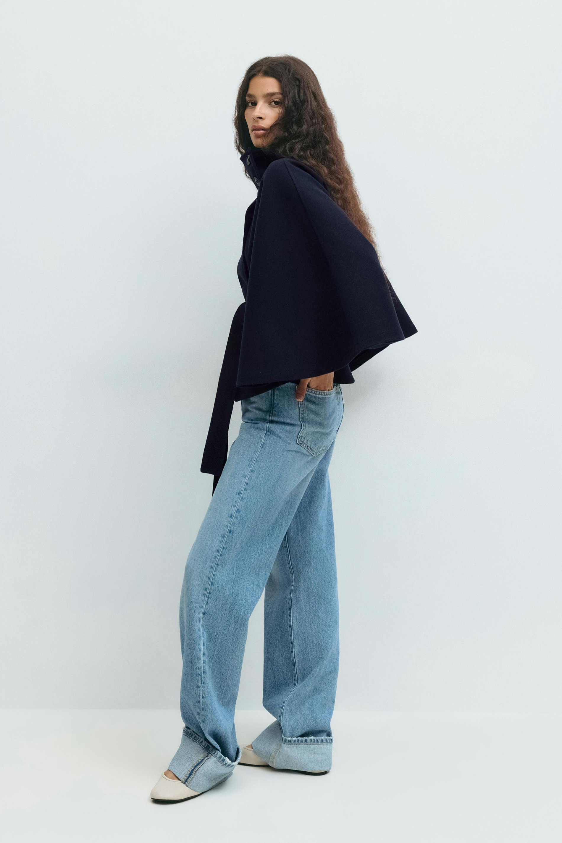 Alexandria - Belted Cape Jacket