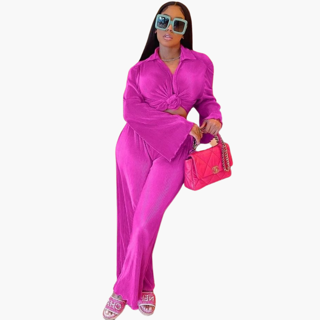 Jessi | Elegant Pleated Two-Piece Set