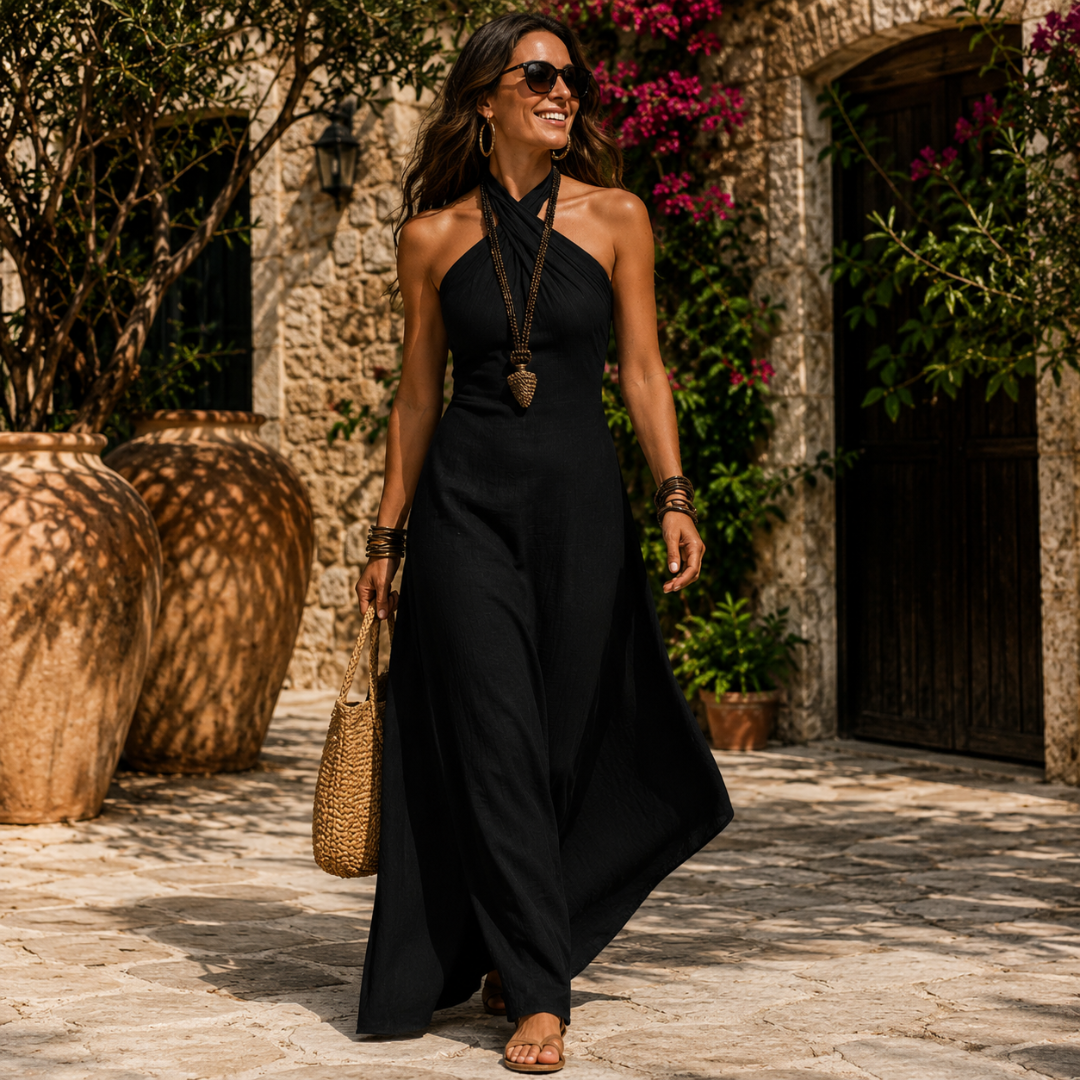 Camille - Halter Neck Maxi Dress