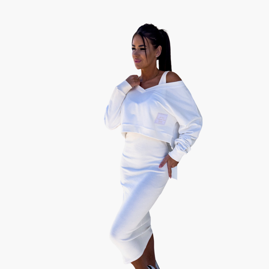 Eliza | Casual Lounge Sweatshirt & Dress Set