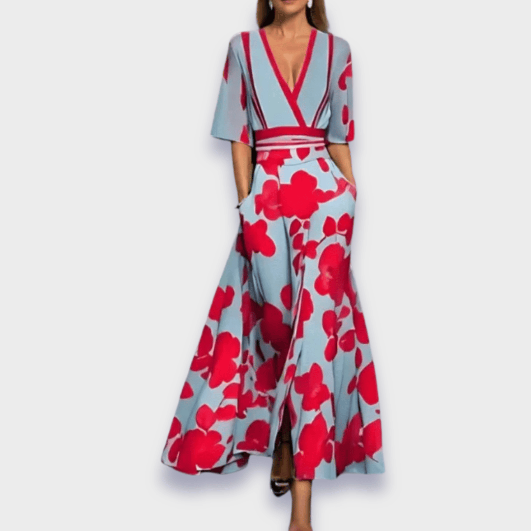 Ariana - Elegant Floral A-Line Dress