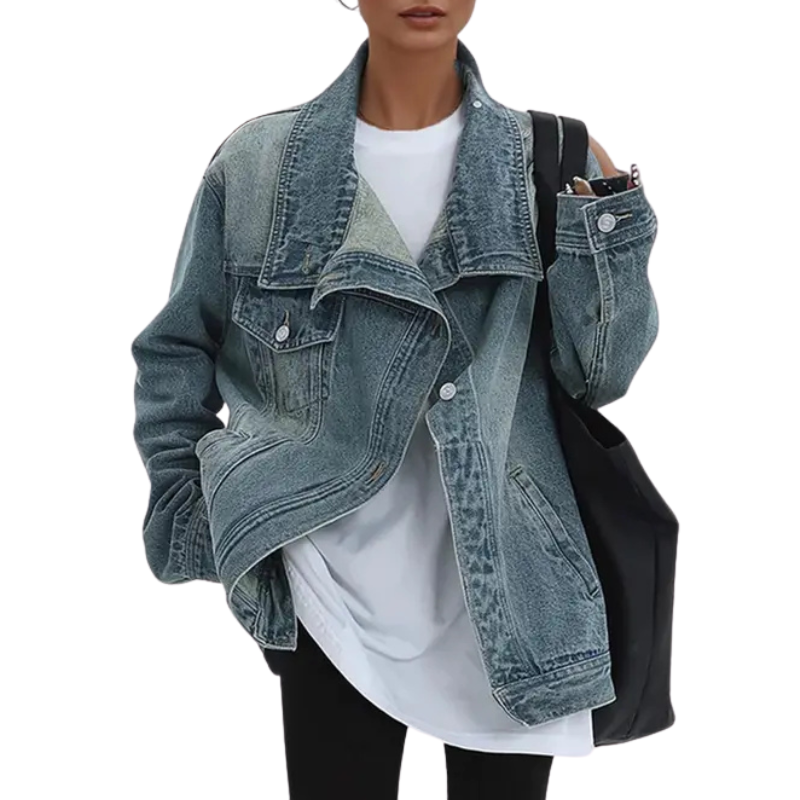 Errika – Street Style Asymmetric Button Jacket