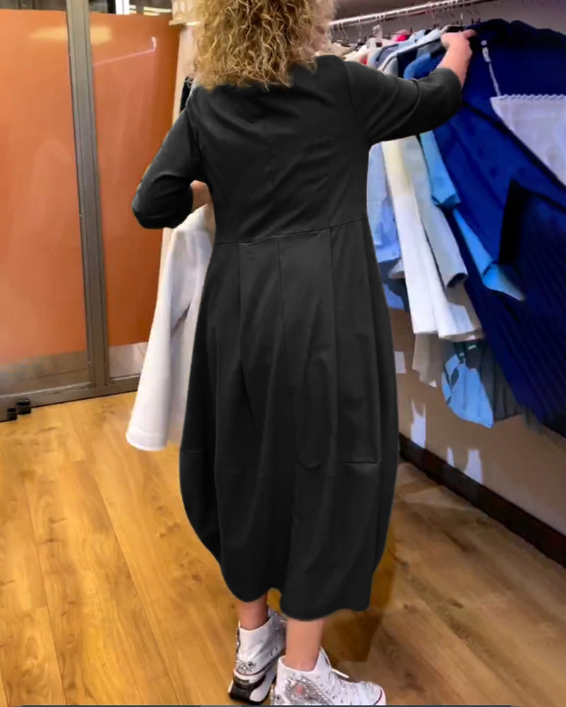 Carissa - Elegant Round Neck Dress