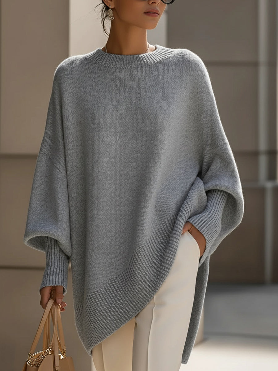 Ximena - Oversized Draped Wide-Neck Sweater